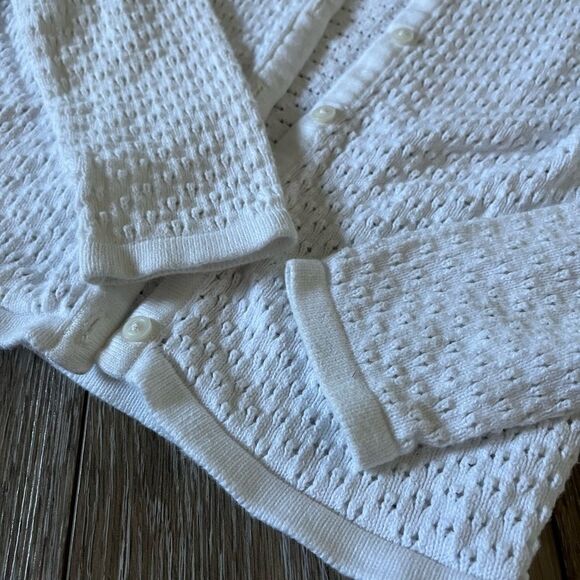 Janie and Jack White Cardigan Sweater - Picture 4 of 6